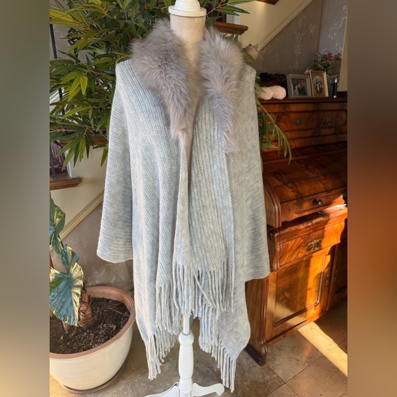 MIXIT ladies sweater wrap photo for a collar ONE  SIZE NWOT gray - Picture 3 of 10